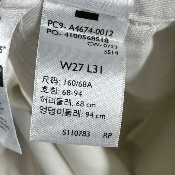 NEW Levis Pants Womens 27 off white cotton baggy straight leg trouser casual - Picture 7 of 12